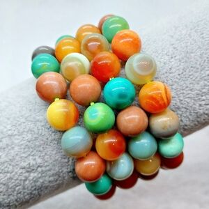 🌈✨️ Burmese "Colorful" Agate Bracelets